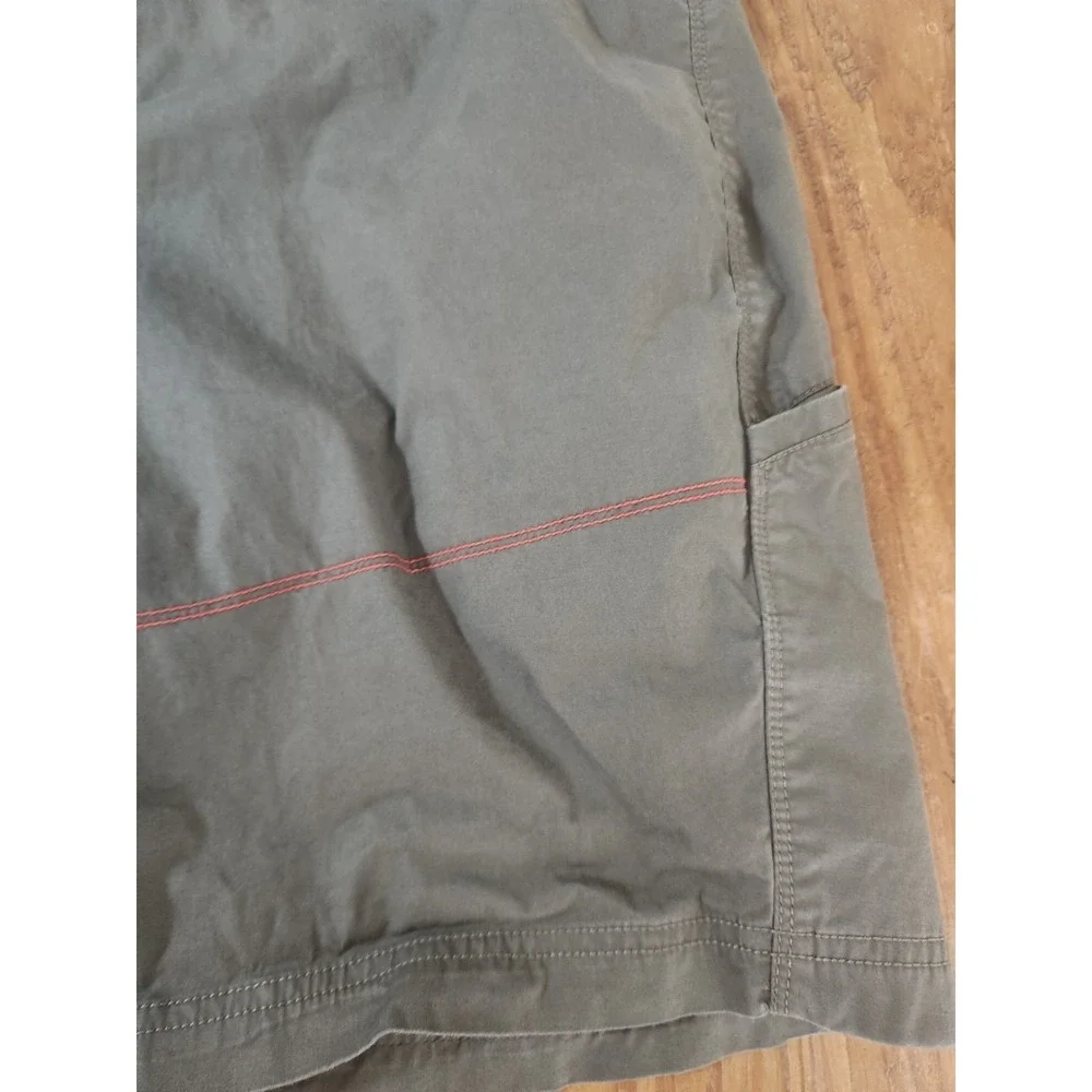 The North‎ Face Mens Stretch Cotton Shorts Sz Large Brown Zip Pocket Gorpcore